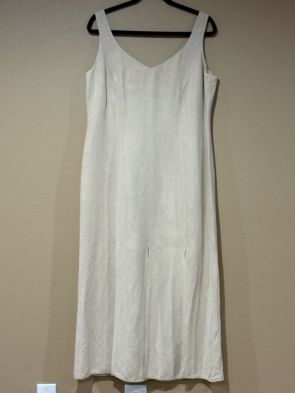 Vintage ESCADA Linen/Viscose Blend Womens Premium Dress Old Money Neutral US 8
